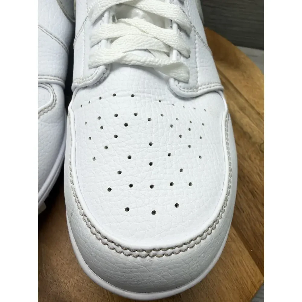 Nike Air Jordan 1 Retro Mid TD Football Cleats White Grey Fog FJ6805-101 Men 7.5